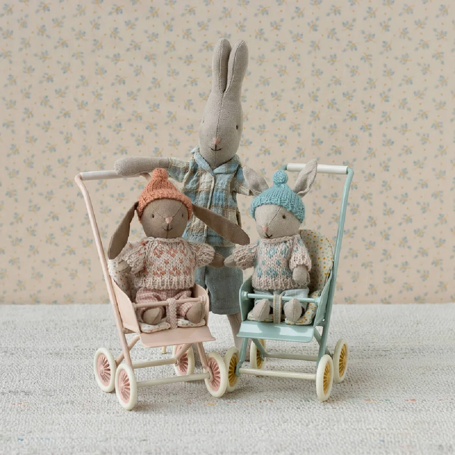 Maileg Winterhase, Micro - Braun - Rosa, ca.13,5 cm, super süß!