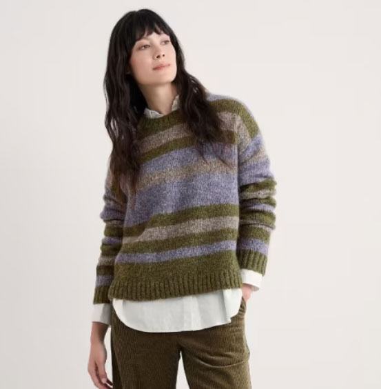 % SEASALT CORNWALL Painter Jumper-Carvannel Laurel Mix, Pullover