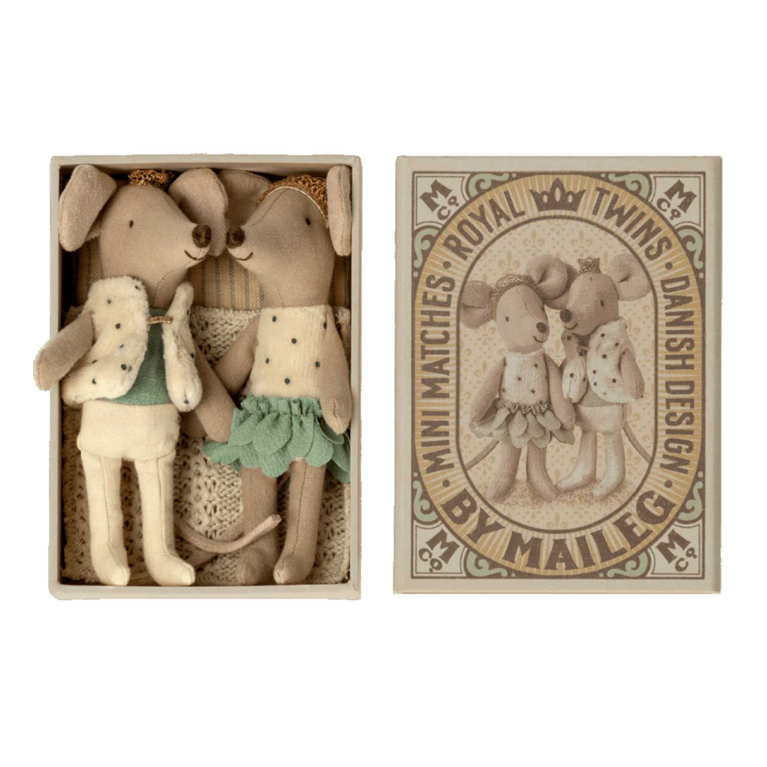 Maileg Royale Zwillinge, Royal twins mice, Little sister and brother in box
