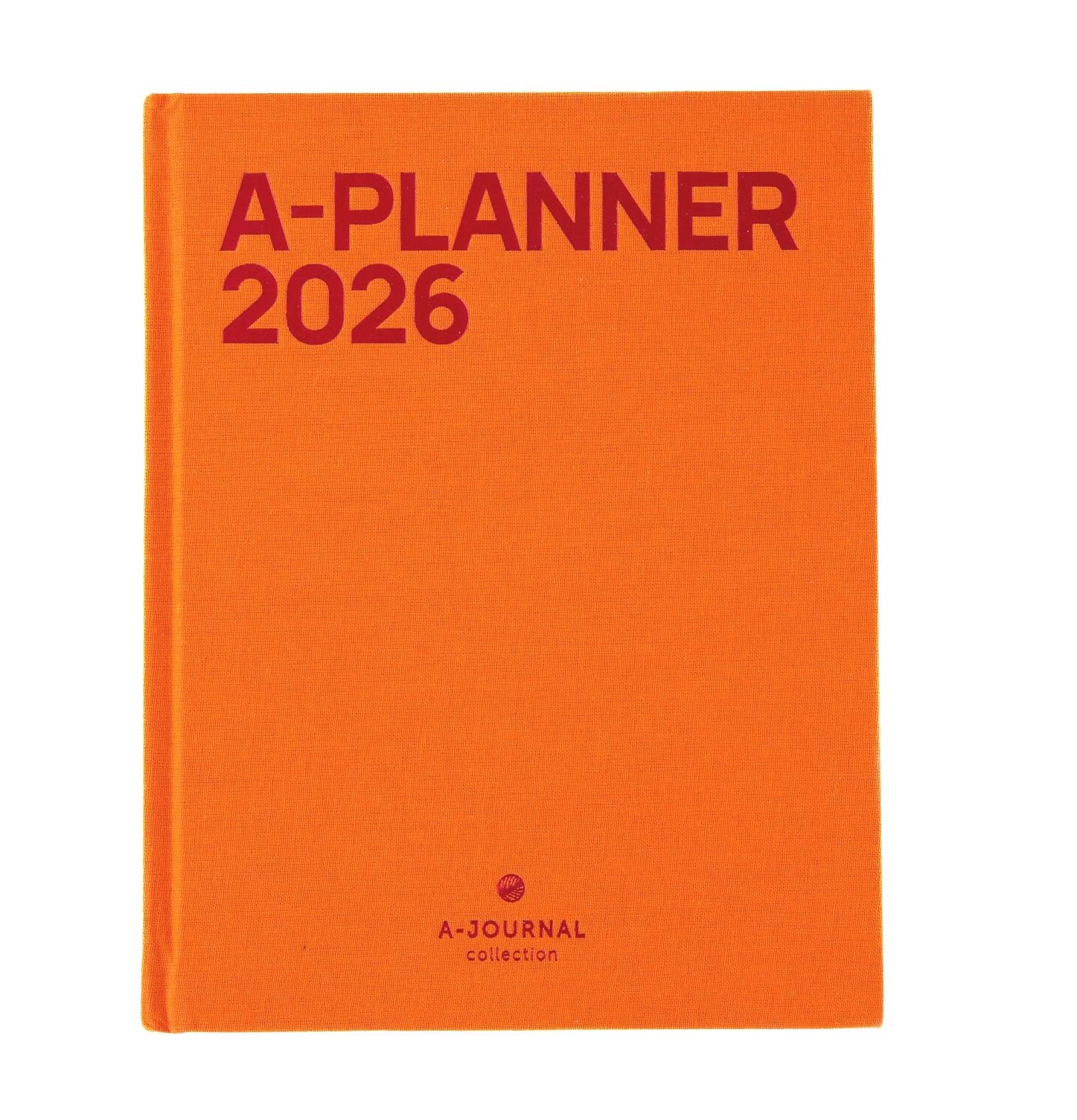 A-Journal A-Planer 2026 - Orange Leinen,  ca. 23 x 18 cm , Kalender 2026