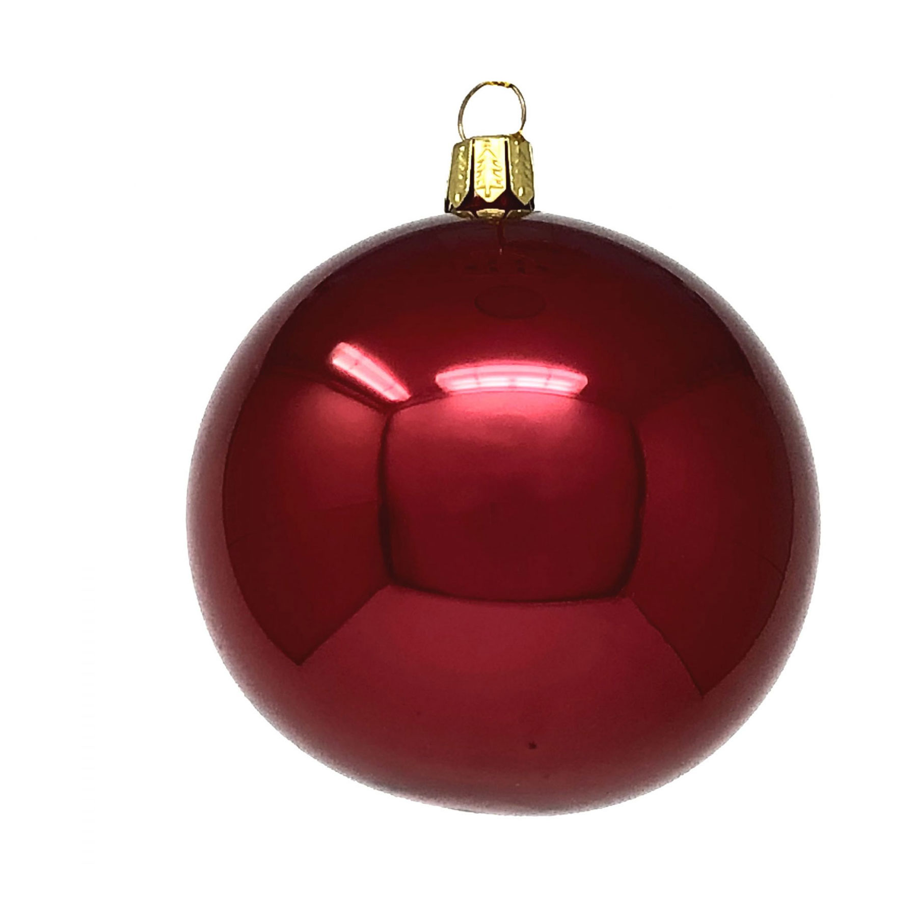 Christbaumkugel bordeaux opal, D. 8 cm von der Oberfränkische Glasmanufaktur, Weihnachtskugel