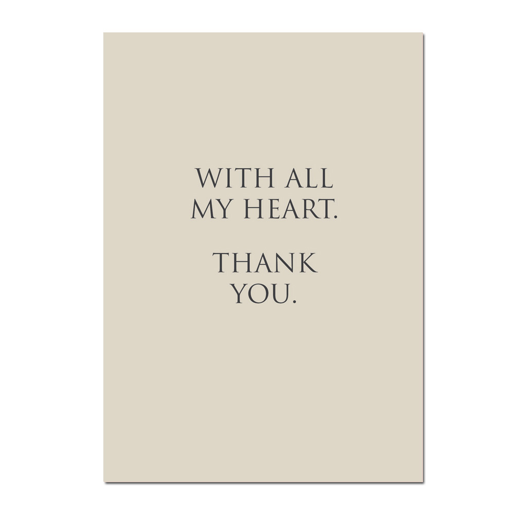 Wunderwort Postkarte "Thank You."