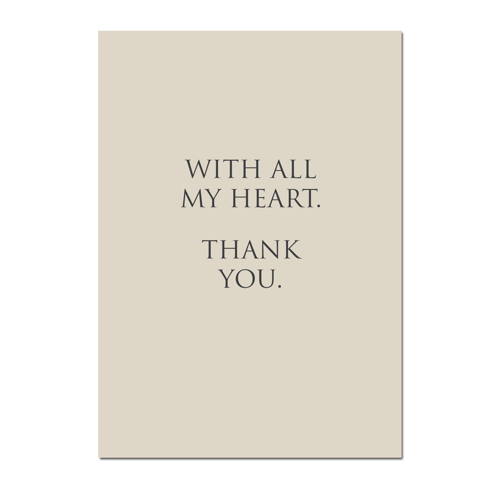 Wunderwort Postkarte "Thank You." Wunderwort Postkarte "Thank You."
