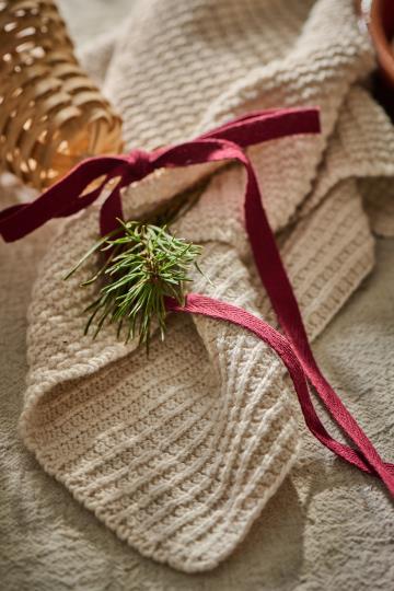 IB Laursen Spüllappen creme gestrickt, ca.25 x 25 cm  