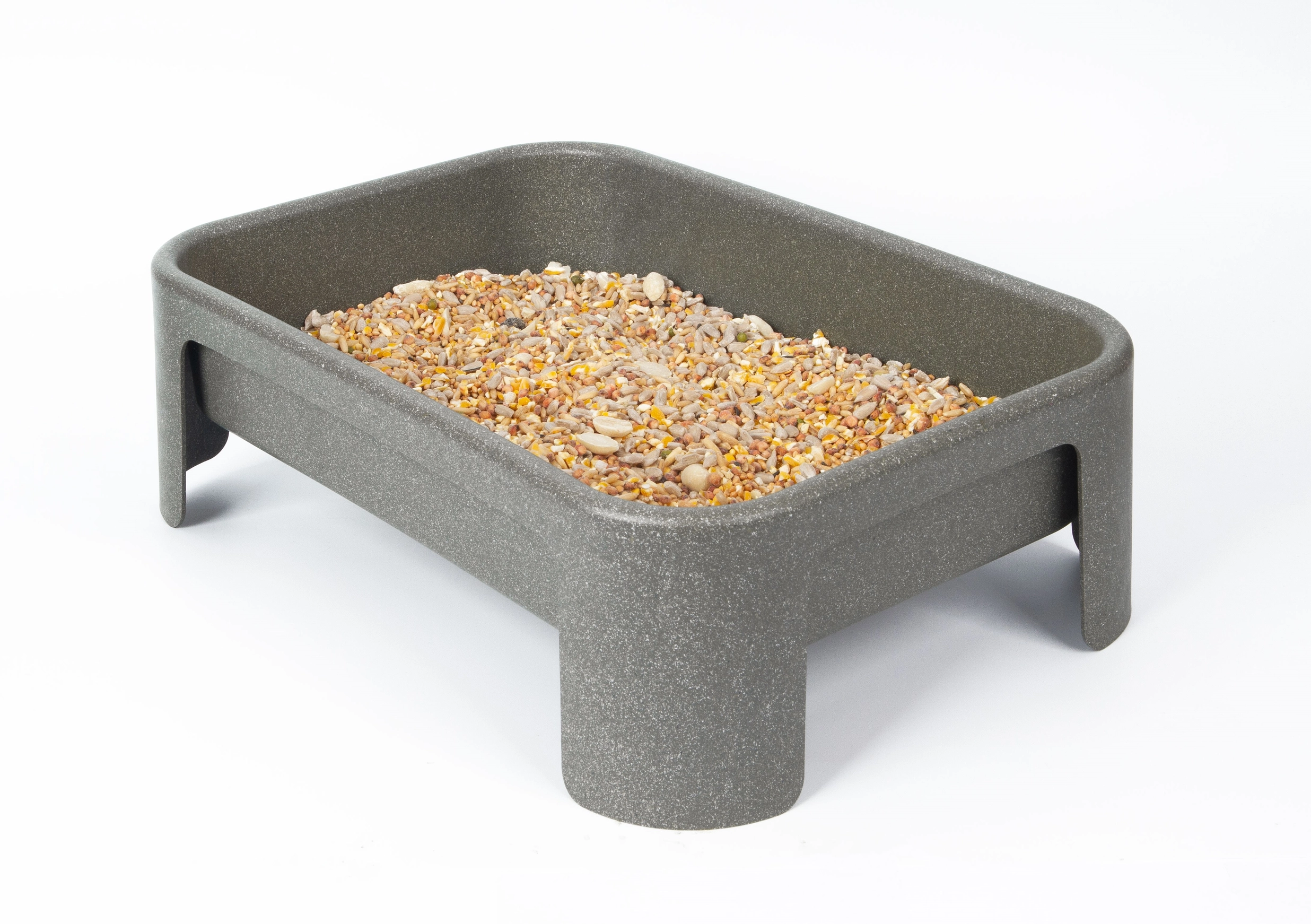 Vogelbad " Hallo  Johann" , Vogelbad oder Futterspender aus 100% recyceltem Material