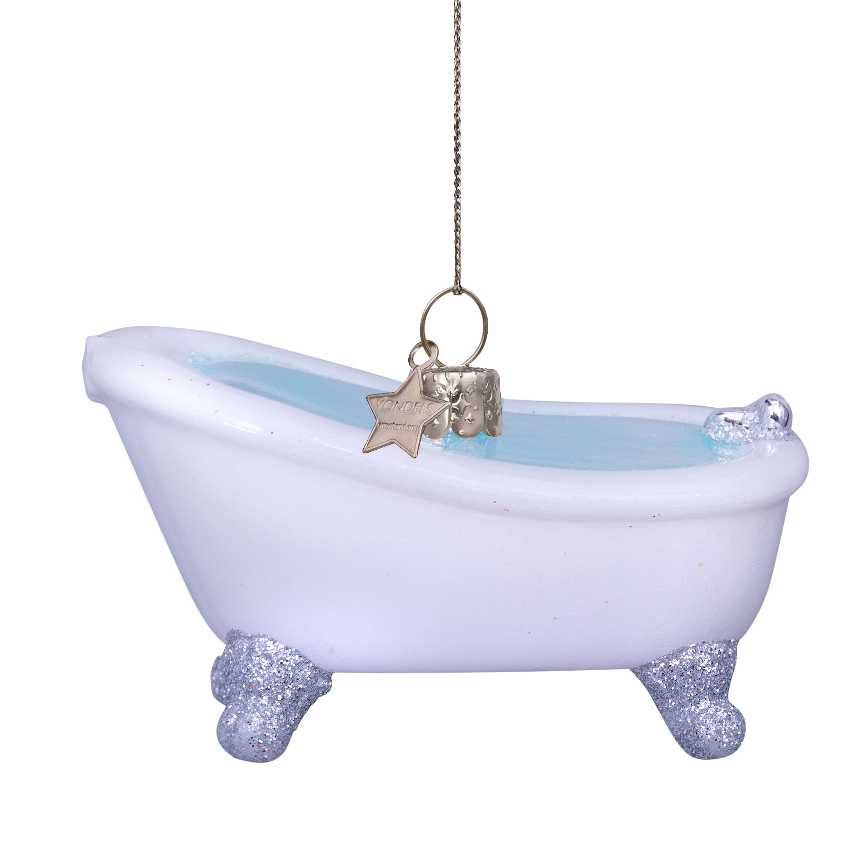 Weihnachtskugel Badewanne  H. ca. 5 cm, Glas 