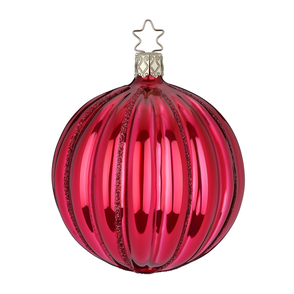 Inge Glas Christbaumkugel SÜßer GLANZ, Dunkelrot, D. 9,5 cm, Die Nussknacker Suite