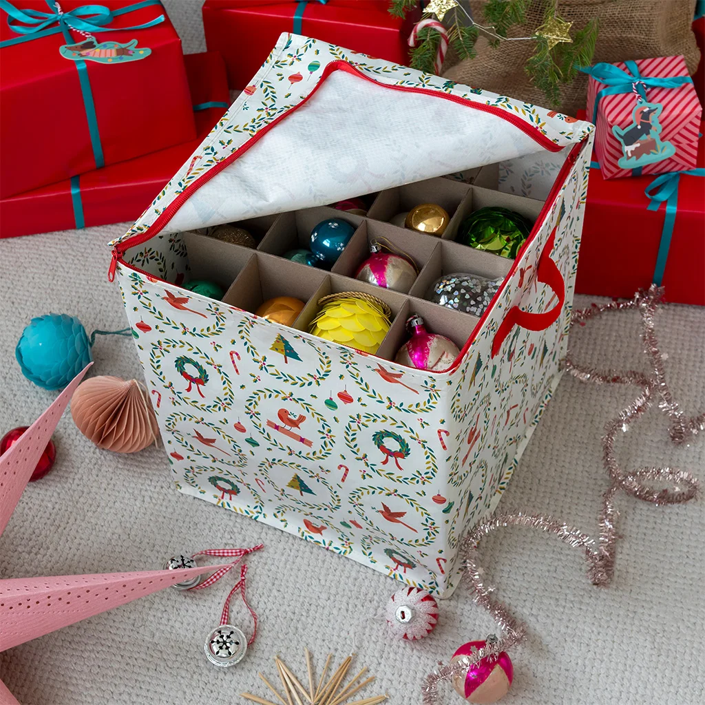 Aufbewahrungstasche für Christbaumkugeln - Klassisches Weihnachten