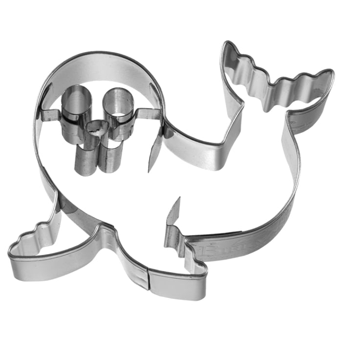 Ausstecherle Seehund 7 cm, Edelstahl von Birkmann, mit Innenprägung, Prägeausstecher, Ausstechform  