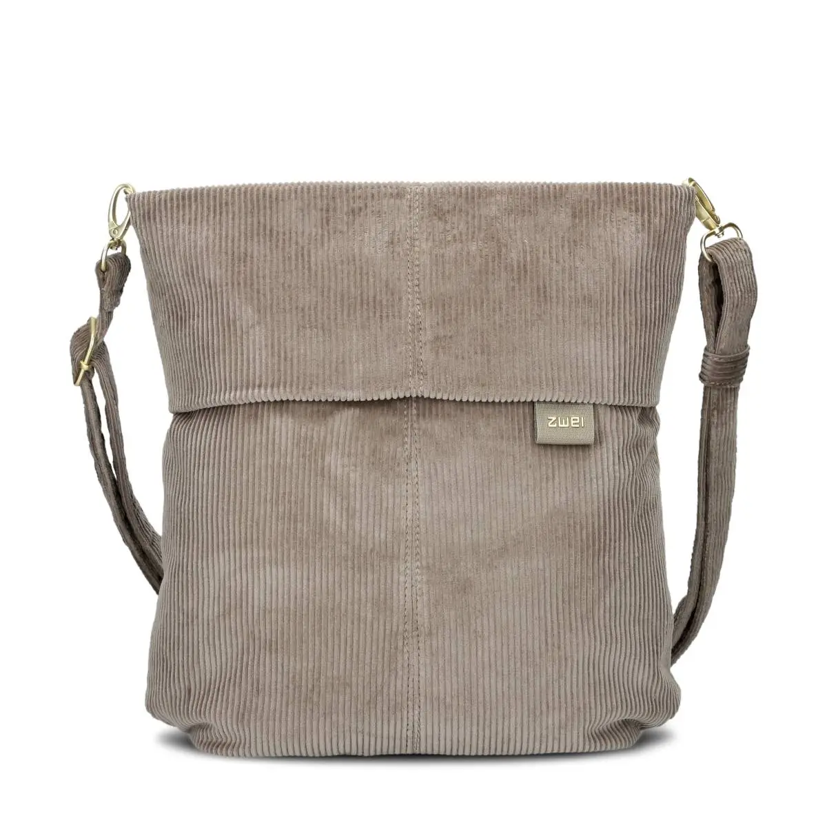 MADEMOISELLE UMHÄNGETASCHE M12, Farbe: cord-mocca von ZWEI Bags 