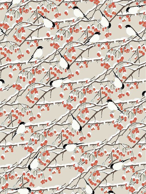 Geschenkpapier BIRDS & BERRIES, ca. 50 x 70 cm von Emily Burningham