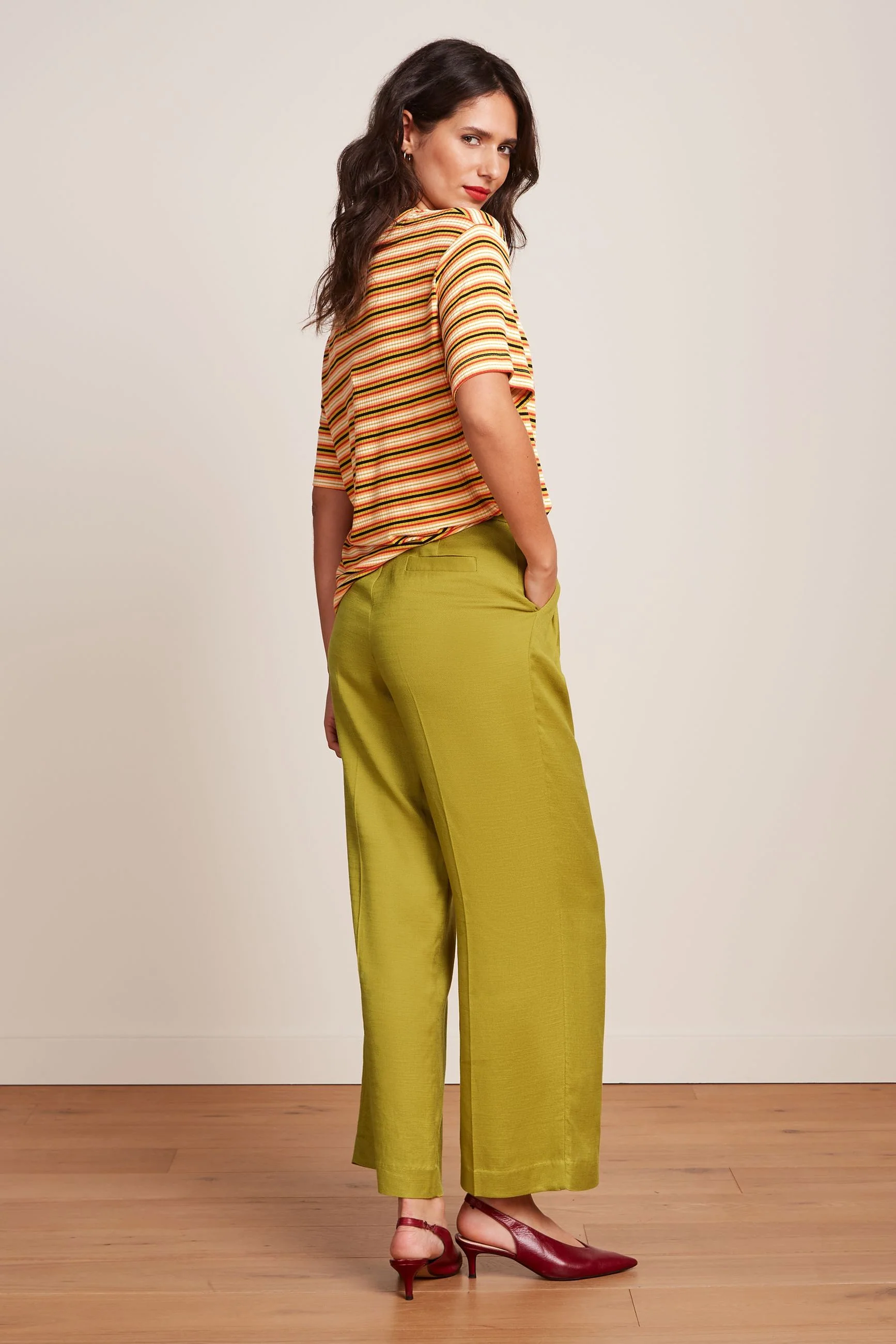% King Louie Hose Peggy Pants Cameron, Farbe Cress Yellow - Cameron