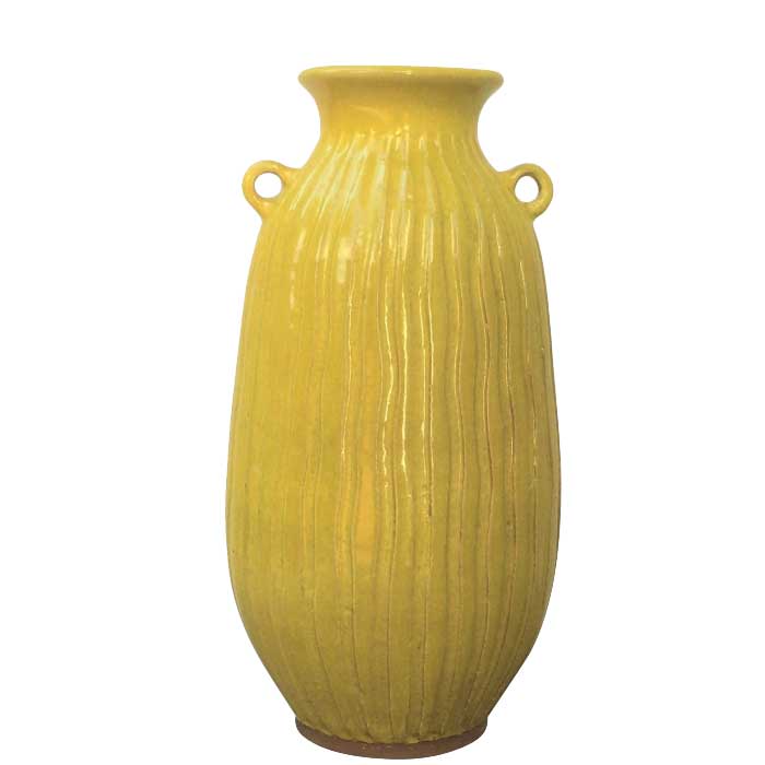Bungalow Vase senfgelb Vital Keramik, Höhe ca. 36 cm Bungalow Vase senfgelb Vital Keramik, Höhe ca. 36 cm