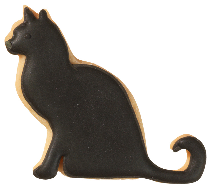 Ausstecherle Hauskatze 6 cm, Edelstahl von Birkmann, mit Innenprägung, Prägeausstecher, Ausstechform , Katze