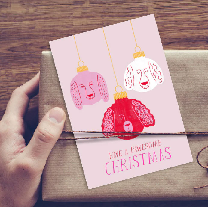 Typealive XMAS Postkarte "Pawsome Christmas" Hunde