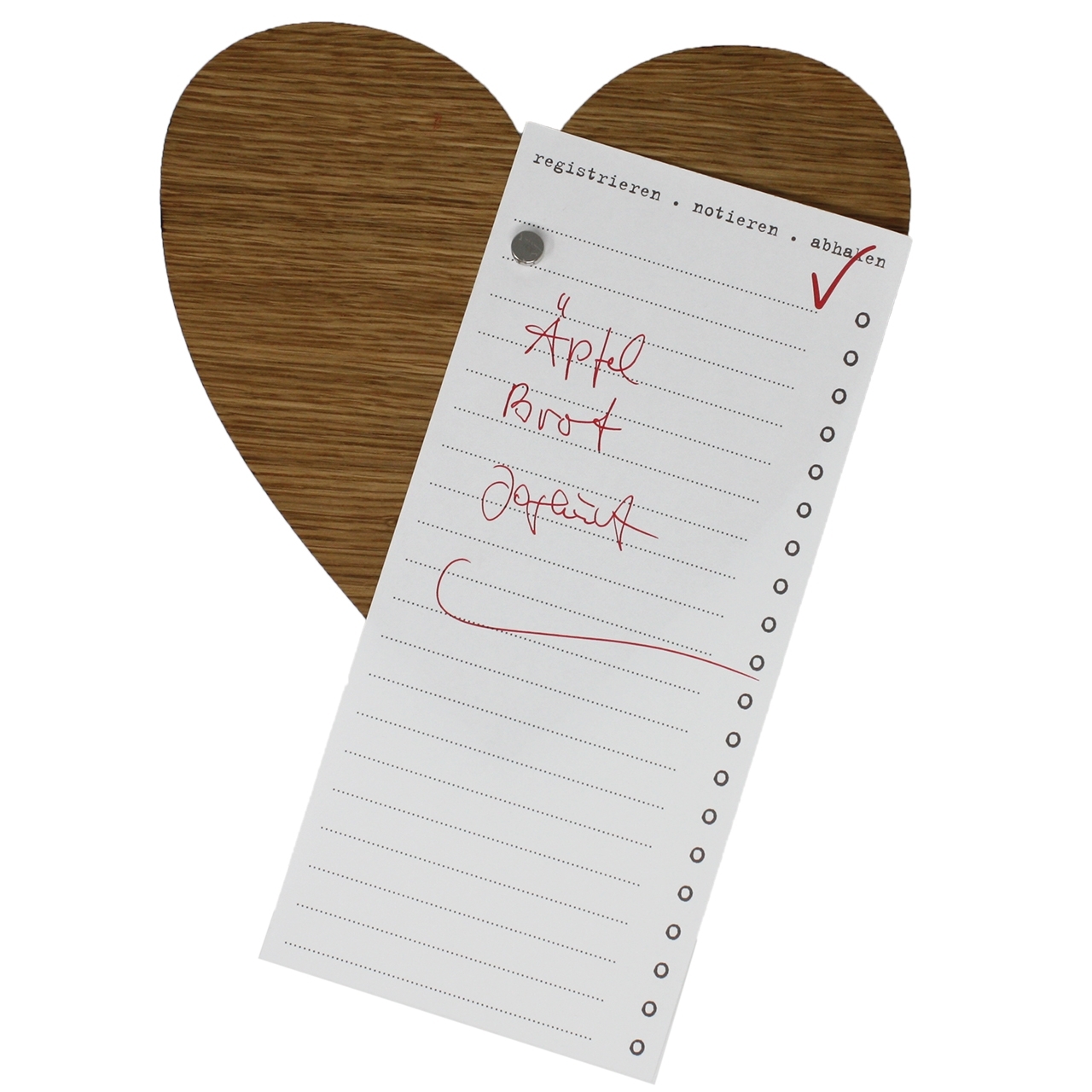 % Raumgestalt "Love is in the air" Herz (18 cm) aus Eiche mit Magnet und DotNail