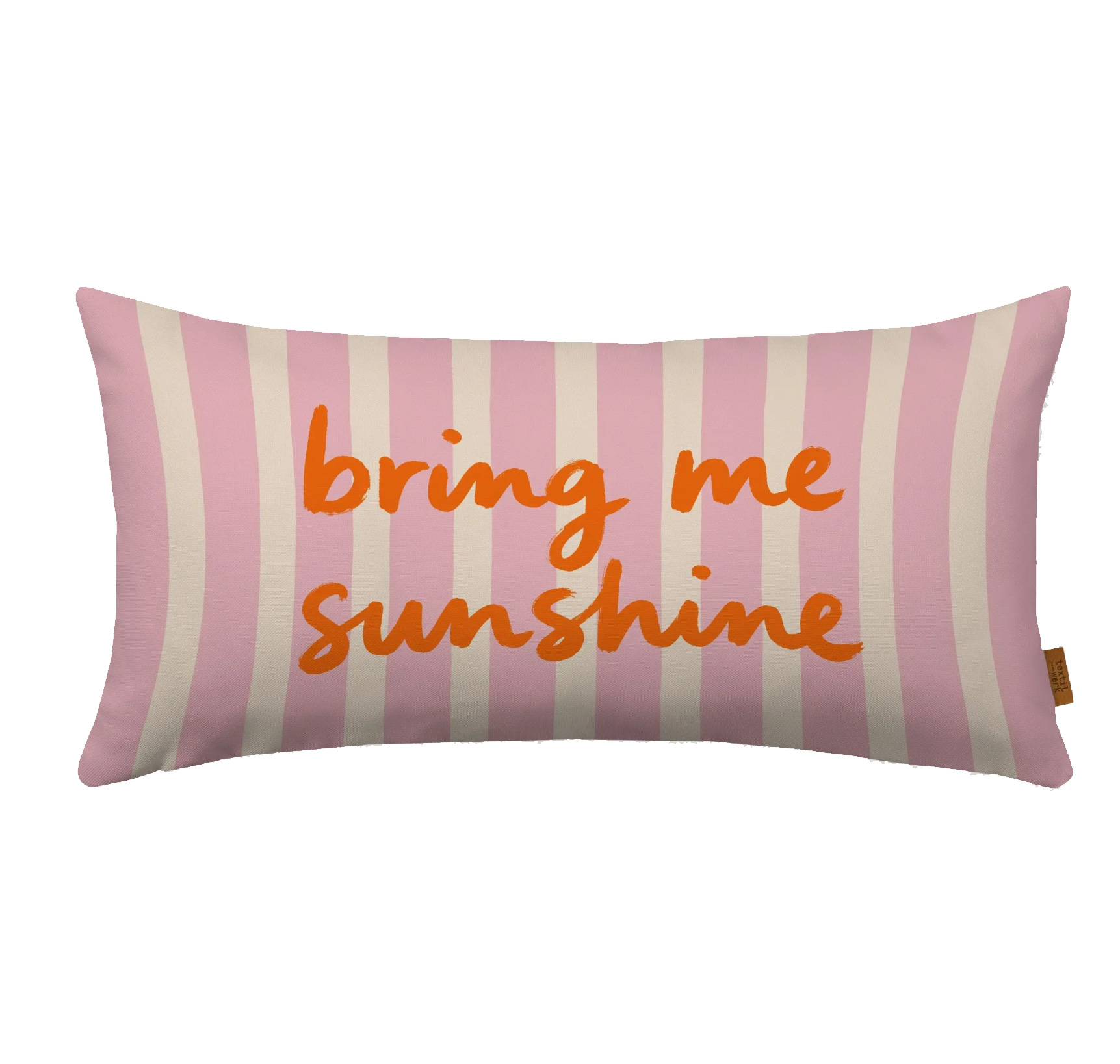 Kissenhülle Bring me sunshine rosa rot, ca. 60 x 30 cm,  Polyester Canvas      