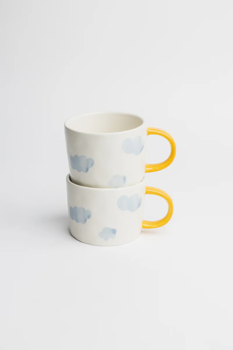 Tasse klein, Wolken, 150 ml, Keramik  