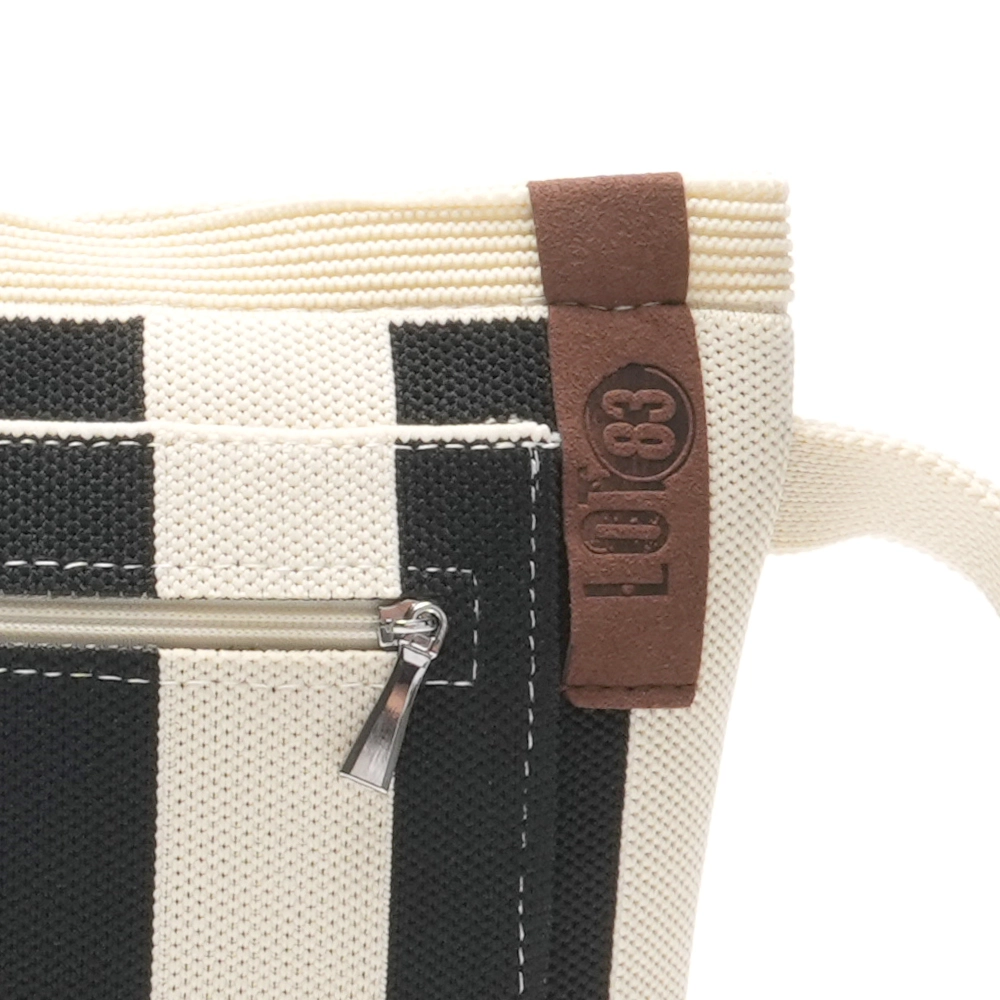LOT83 Necessaire Tasche JIP 11  Creme-Schwarz, ca. 28 x 20 cm  , Kulturbeutel