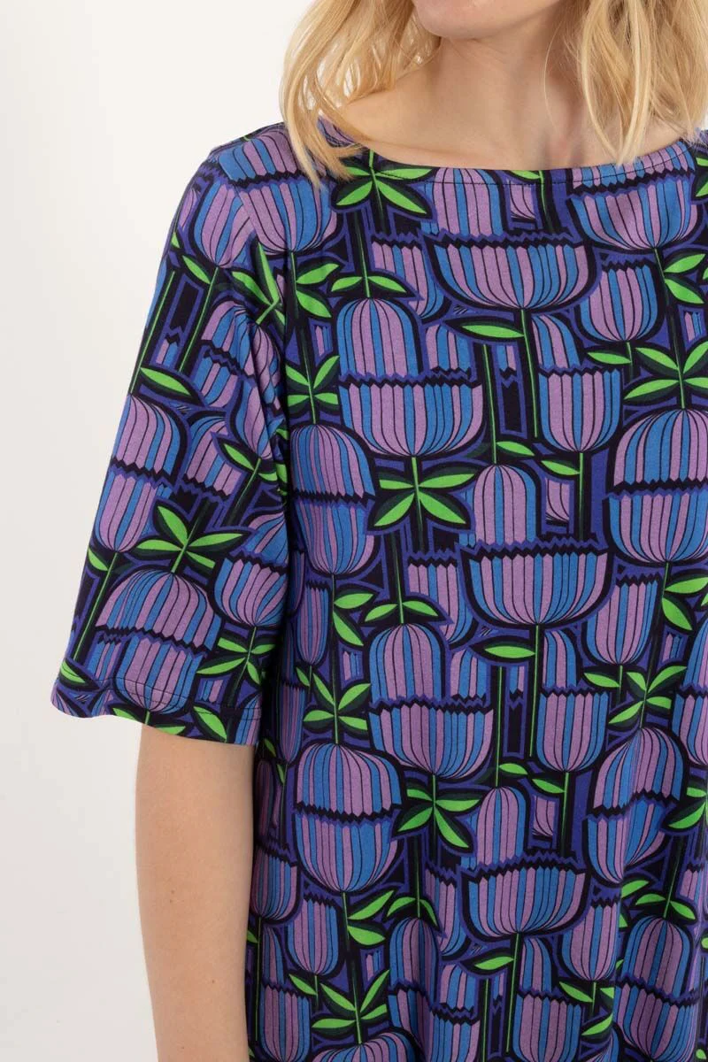 % Danefae Danesymfoni Interlock Dress, Kleid , Navy GERMANITE %