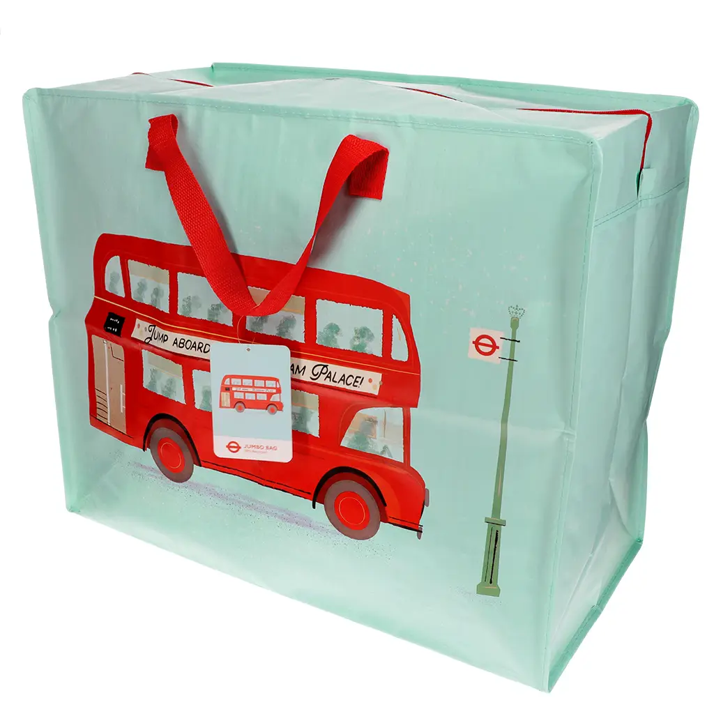 Jumbo-Aufbewahrungstasche - Doppeldecker Bus London , ca. 58 x 28 x 48 cm   