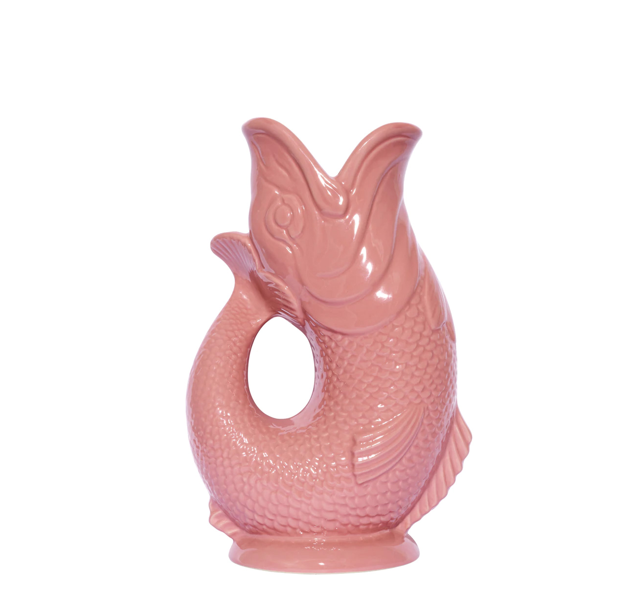 Gluckigluck  Fisch Karaffe/ Vase L Pink/Rosa ca. 0,7 L, Höhe ca. 22 cm