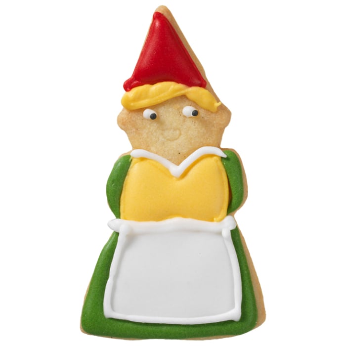 Ausstecherle Wichtelfrau 8,5 cm, Edelstahl von Birkmann, mit Innenprägung, Prägeausstecher, Ausstechform