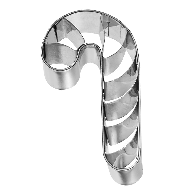 Ausstecherle Zuckerstange 7 cm, Edelstahl von Birkmann, mit Innenprägung, Prägeausstecher, Ausstechform