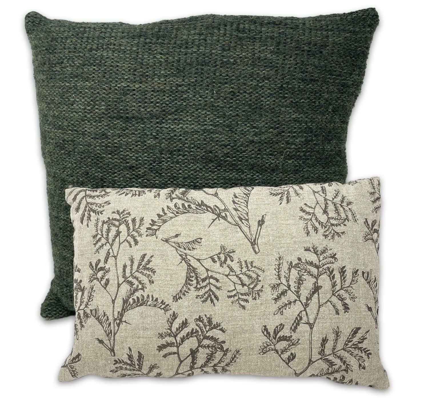 Dorothee Lehnen Leinenkissen "Earth Sweet Locus" ca. 25 x 40cm, Uni-Leinen, beige, handbedruckt