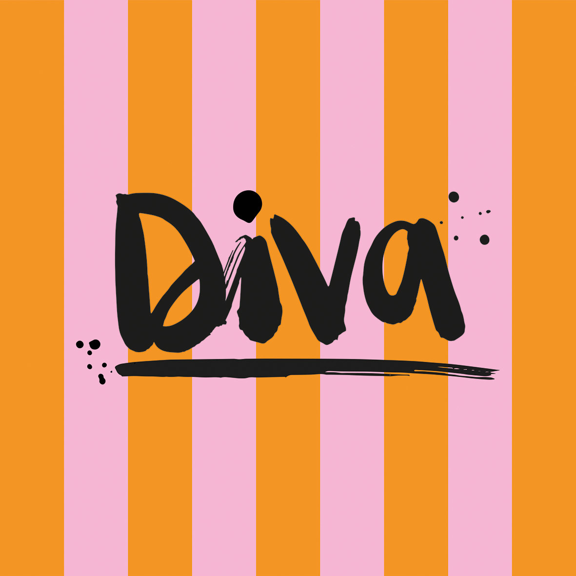 Papierservietten Streifen DIVA , 33 x 33 cm   von PPD     