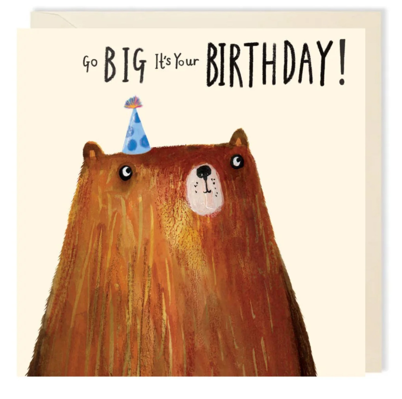 Charley Rabbit Doppelkarte " Big Bear Birthday Card", Bär, Geburtstag