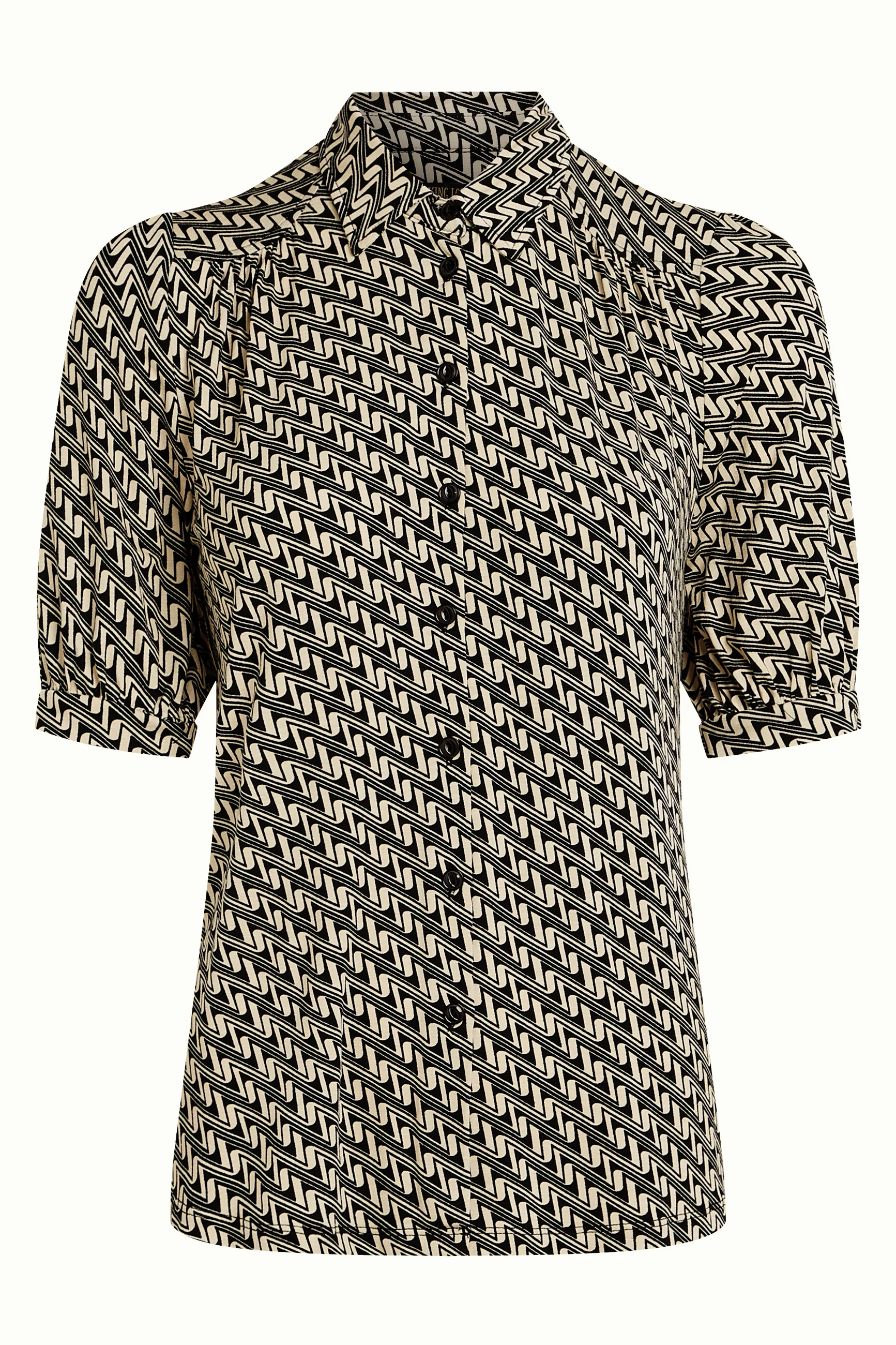 King Louie Bluse Carina Blouse Laguna , Farbe  Black - Laguna