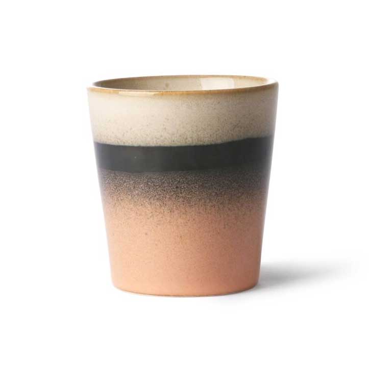 HKliving 70's Kaffee Becher/tea mug, Orion, Siebziger Jahre Geschirr, coffee, Keramik    