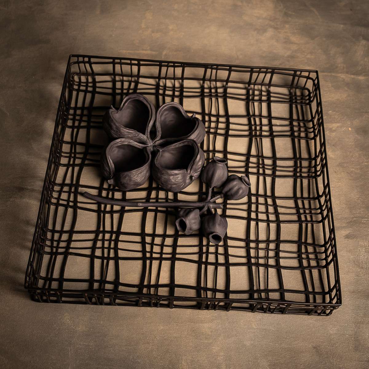 KLATT OBJECTS DALMA EX Tablett quadratisch , ca. 45 x 45 cm   