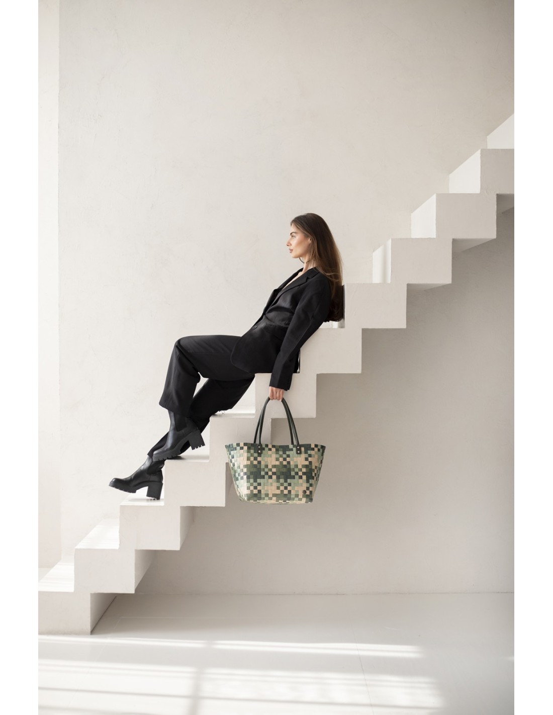 Handed By Mingle - Shopper ,  PU Griffe , Farbe: Forest Green Mix