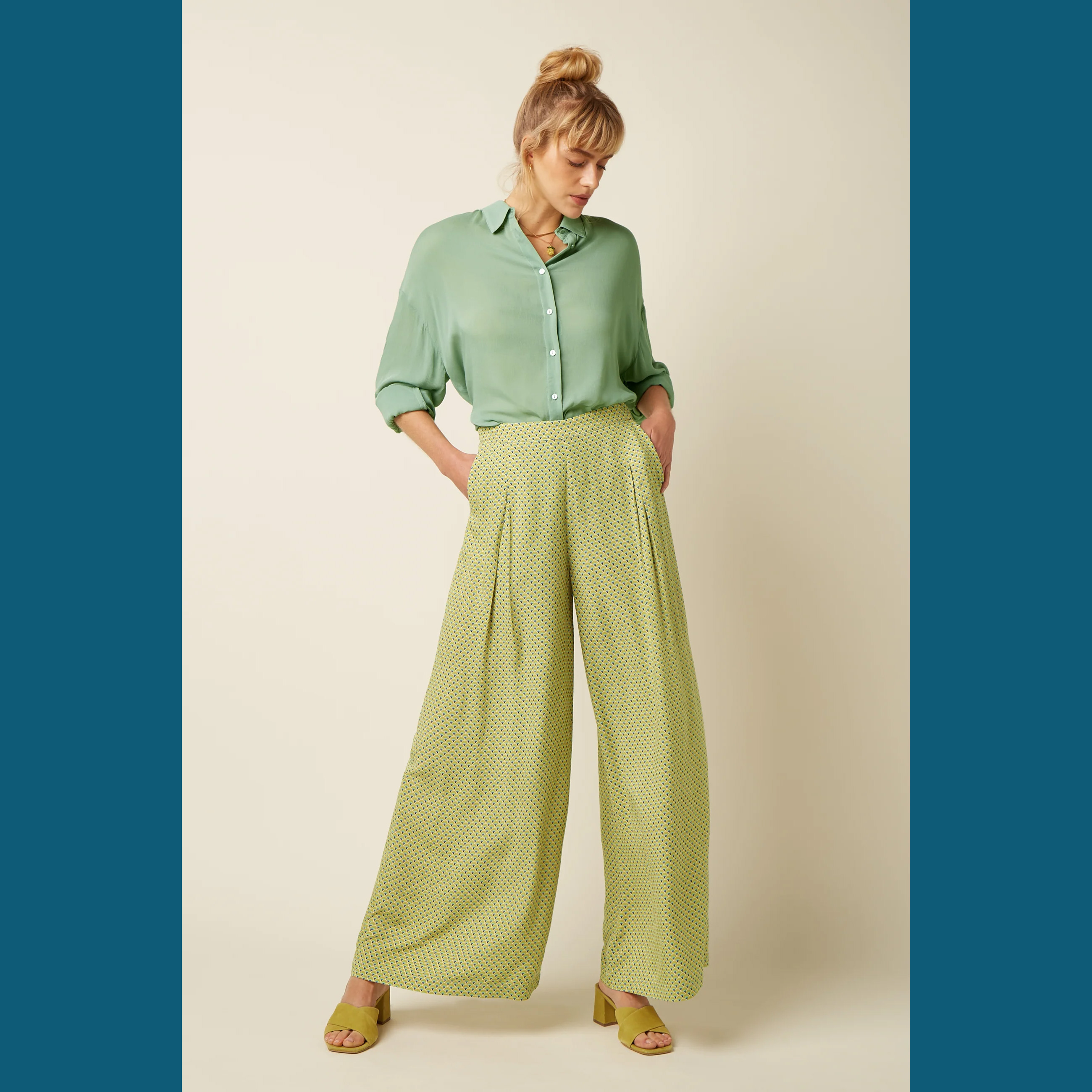 King Louie Antonia Pants Dover , Hose, Farbe Spring Yellow - Dover