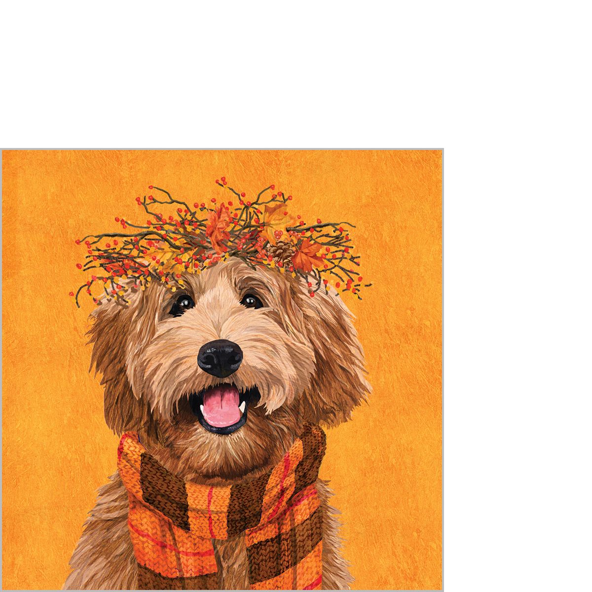 Papierservietten Hund Dudley , 25 x 25 cm  , Cocktailservietten , ppd, Labradoodle