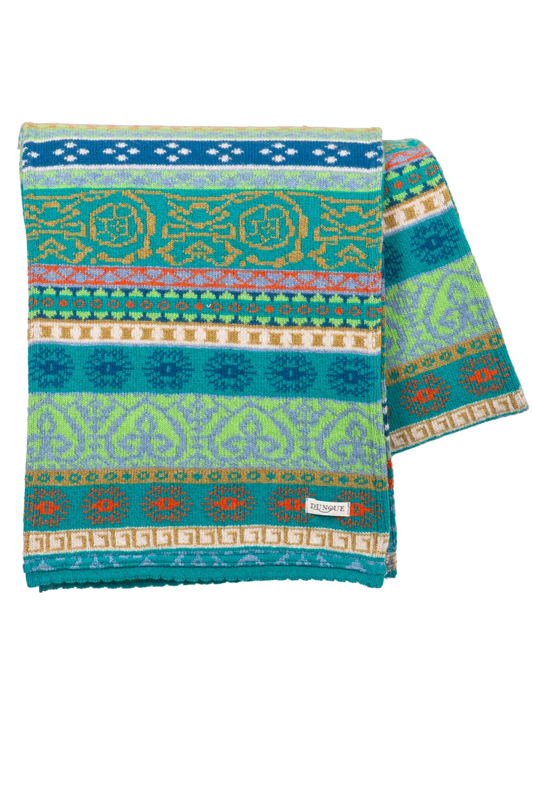 DUNQUE Jacquard-Schal, Farbe ozean-bunt, Made in Germany 