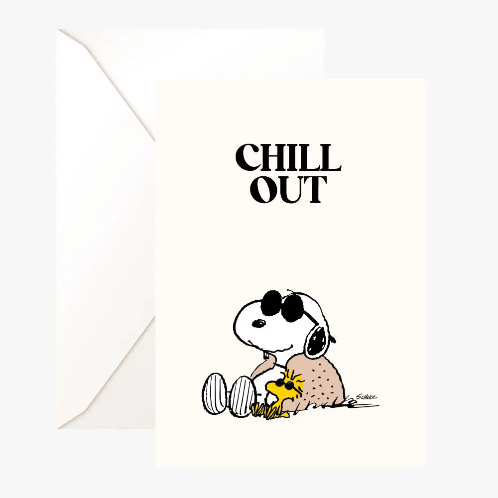 The Peanuts Doppelkarte Snoopy "CHILL OUT" + Umschlag + Aufkleber von The Peanuts  