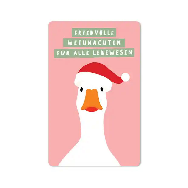 Lunacard Postkarte Weihnachten Friedvolle Weihnachten für alle Lebewesen