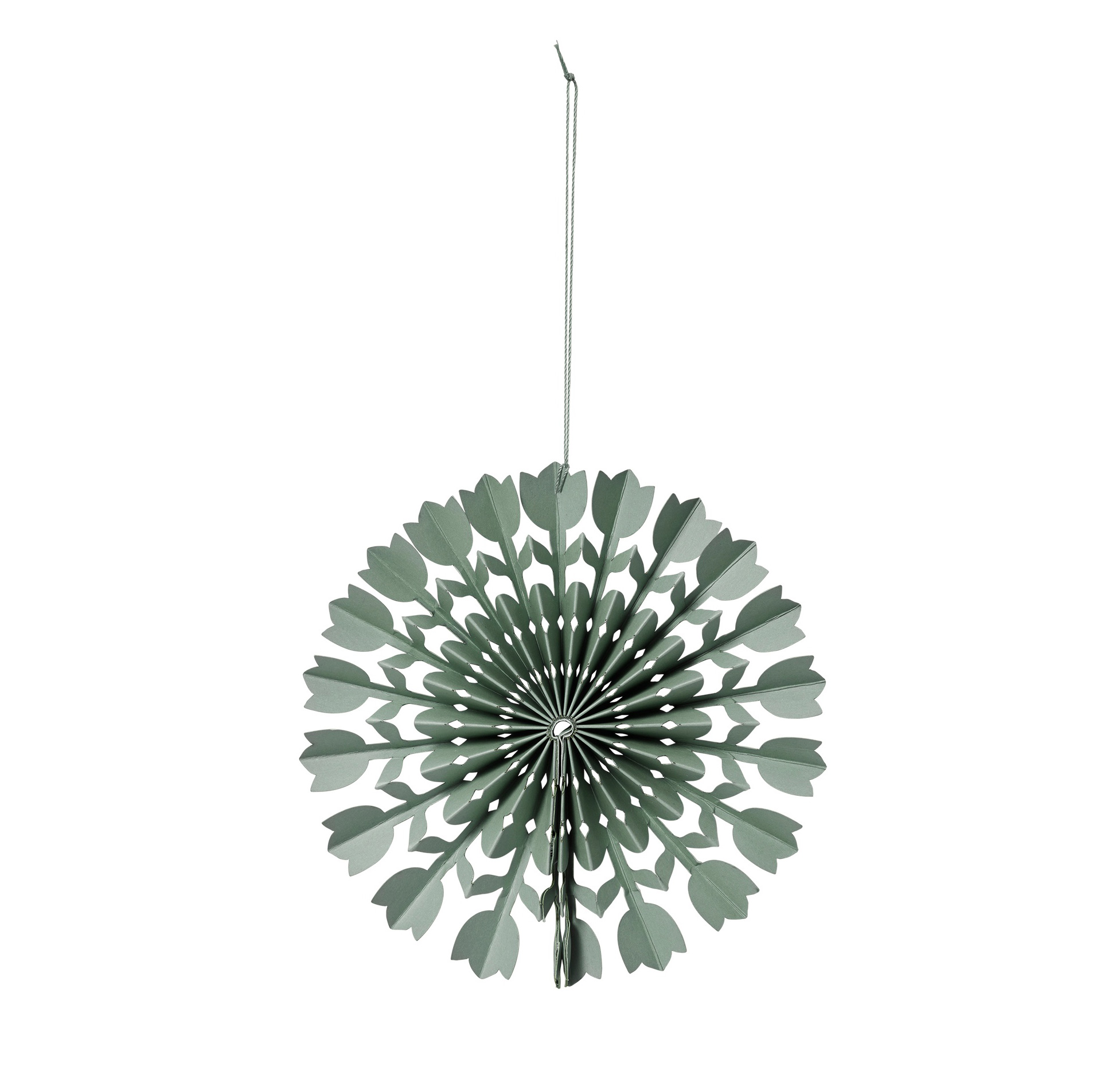 Tulip Rosette Sage Green, Papier Ø12 cm von Broste Copenhagen