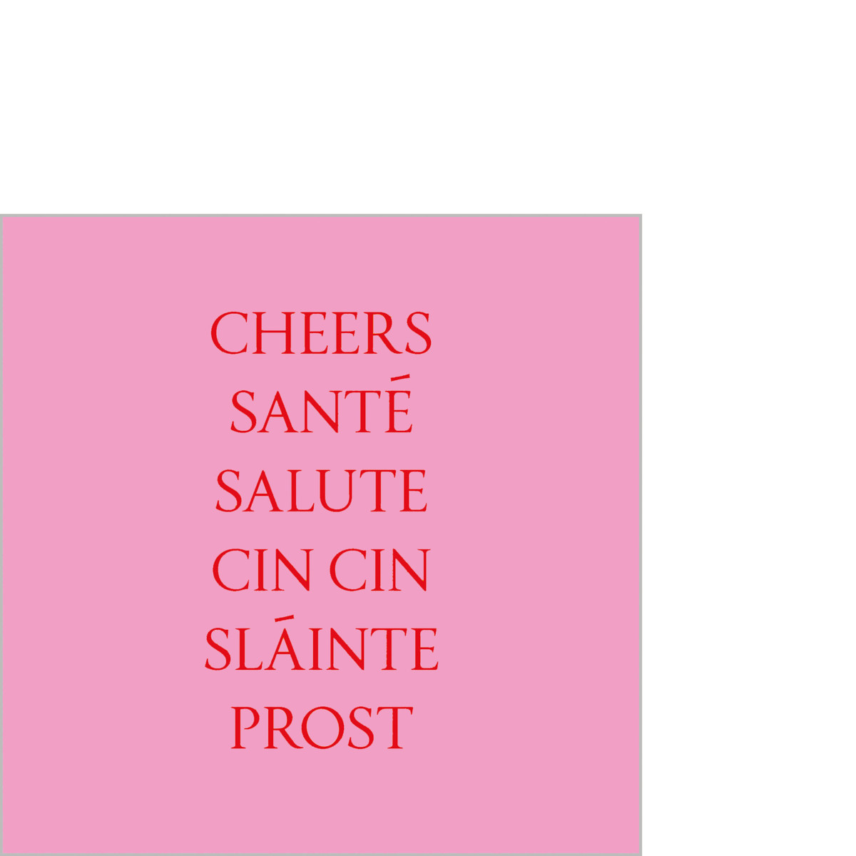Papierservietten Cheers Prost rose, 25 x 25 cm  , Cocktailservietten , ppd