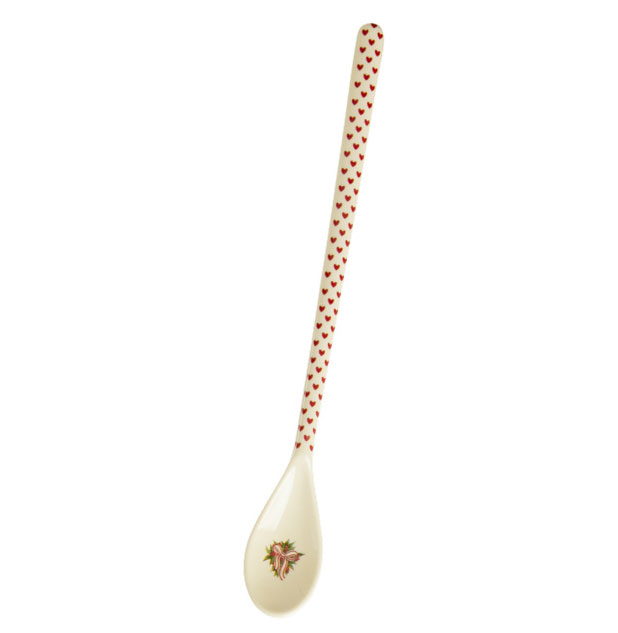 Rice Melamin Latte-Löffel XMAS Streifen & Hase auf Fliegenpilz, pro Stück 