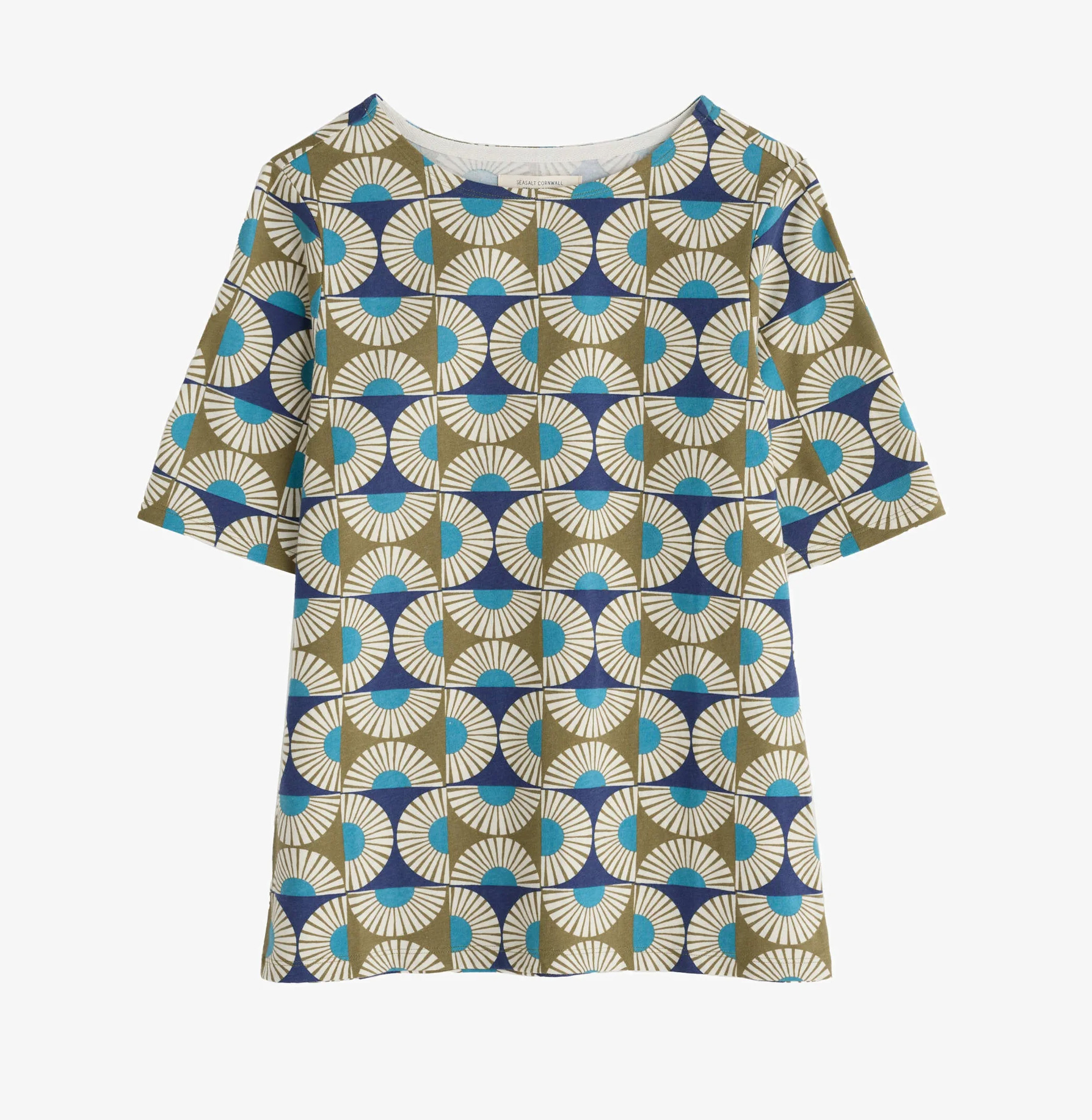 % SEASALT CORNWALL Tunika Ocean Gaze Tunic-Sun Geo Poseidon, Größe  22/ Gr. 50