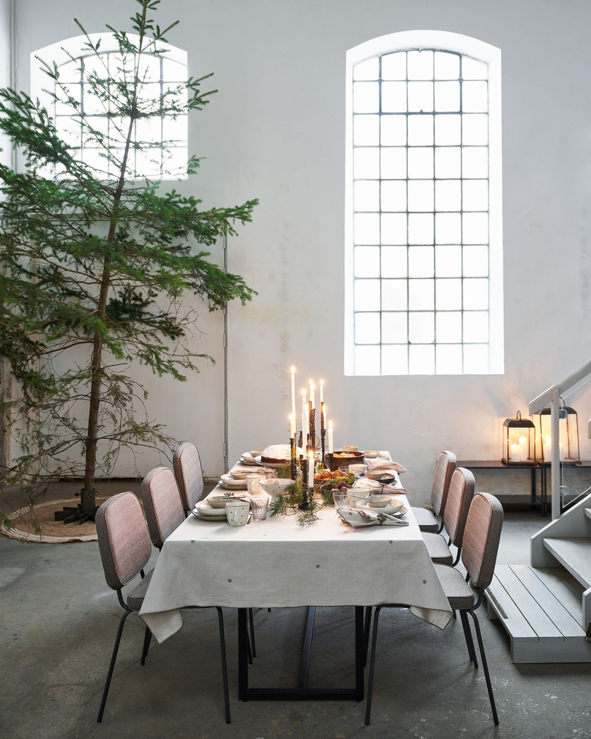 House doctor XMAS Tischdecke, Twinkle, ca. 240 x 140 cm, Baumwolle