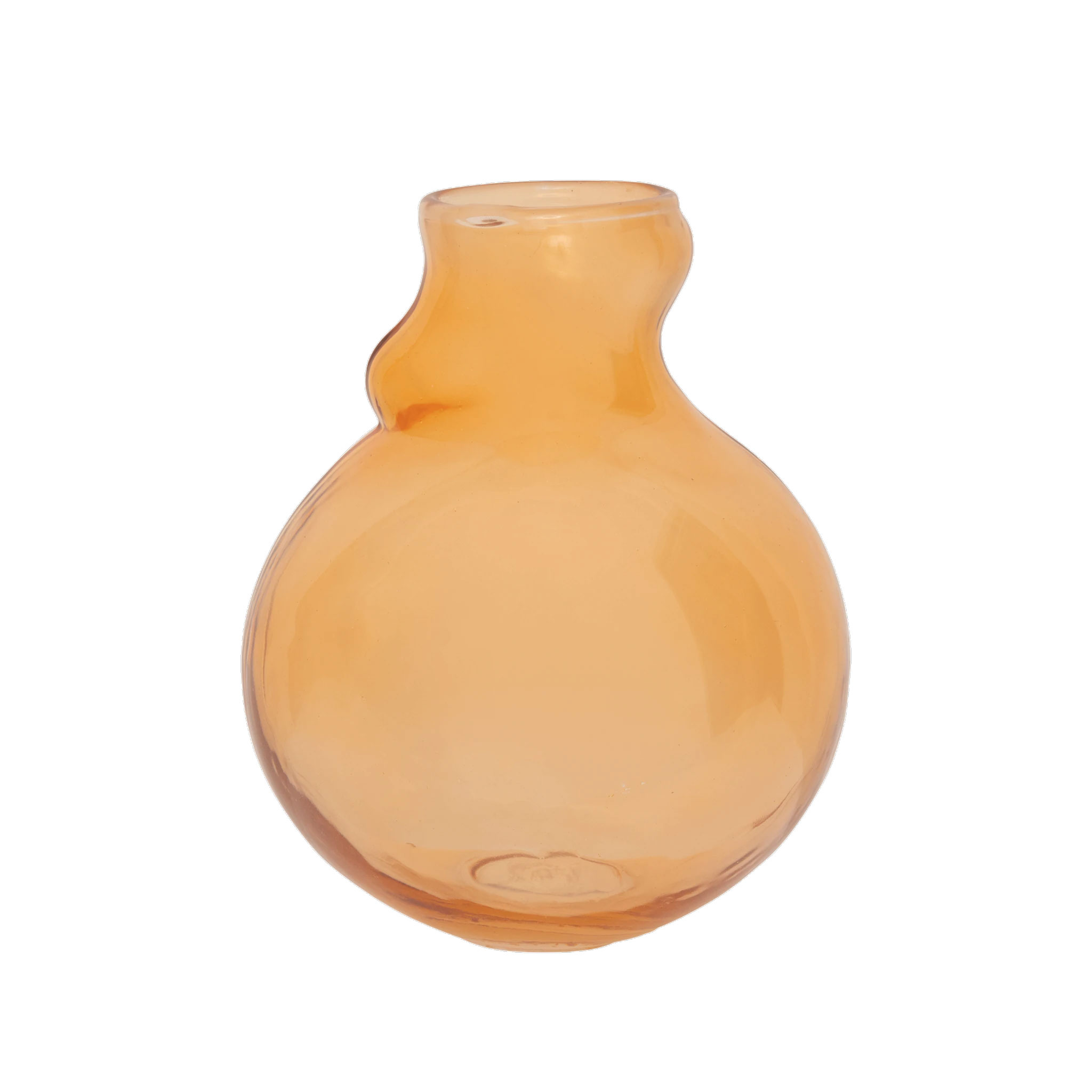 Urban Nature culture Vase recyceltes Glas Quirky C, Aprikose, Höhe ca. 14,5 cm 
