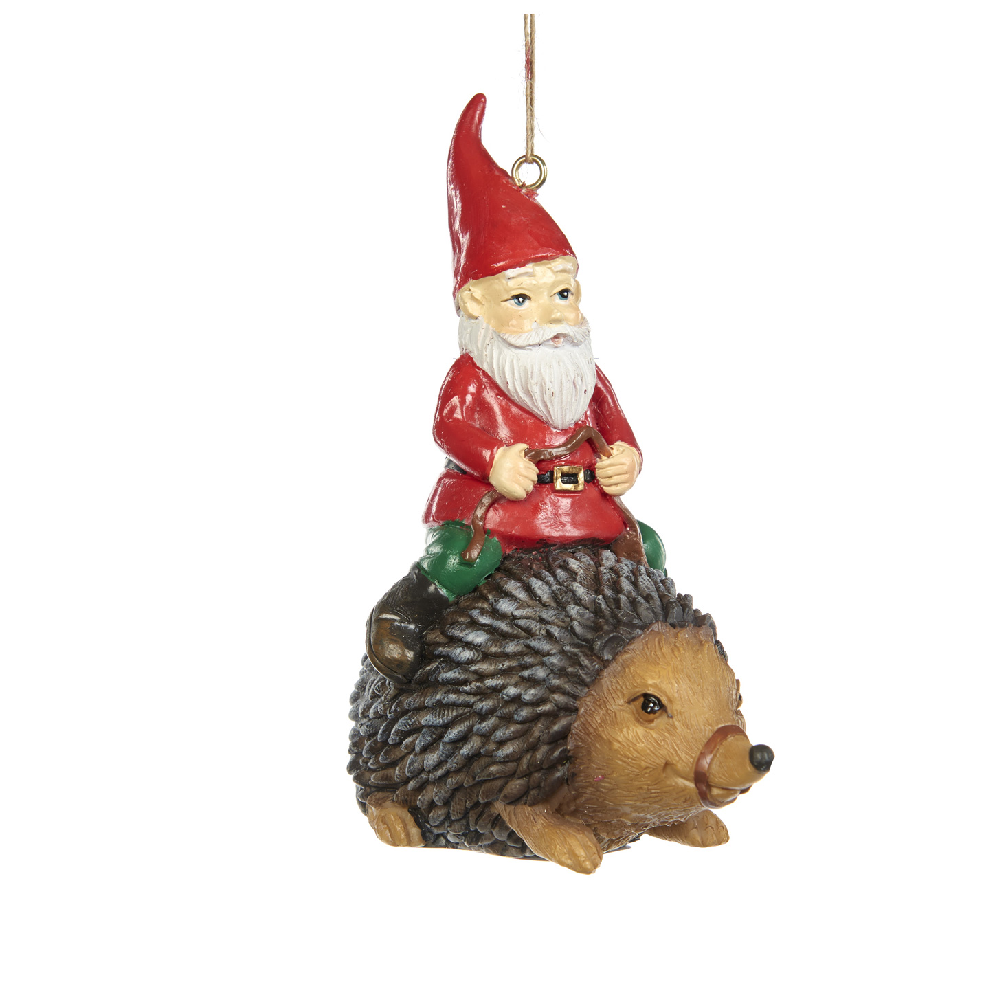 Woodland Santa Gnom/Zwerg mit Igel , ca.10,5 cm  von  Catherine Collection / Goodwill   