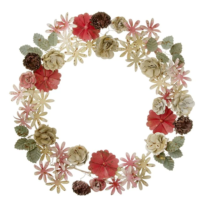 Bungalow Floraler Blumenkranz "Floral Wreath Redwood" von Bungalow, D ca. 40 cm, Blumenkranz von Bungalow 