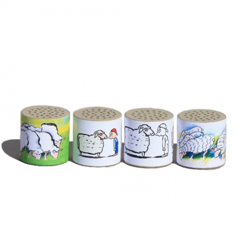 Meier Blökdose, groß, verschiedene Papierbanderolen von Meier Germany   