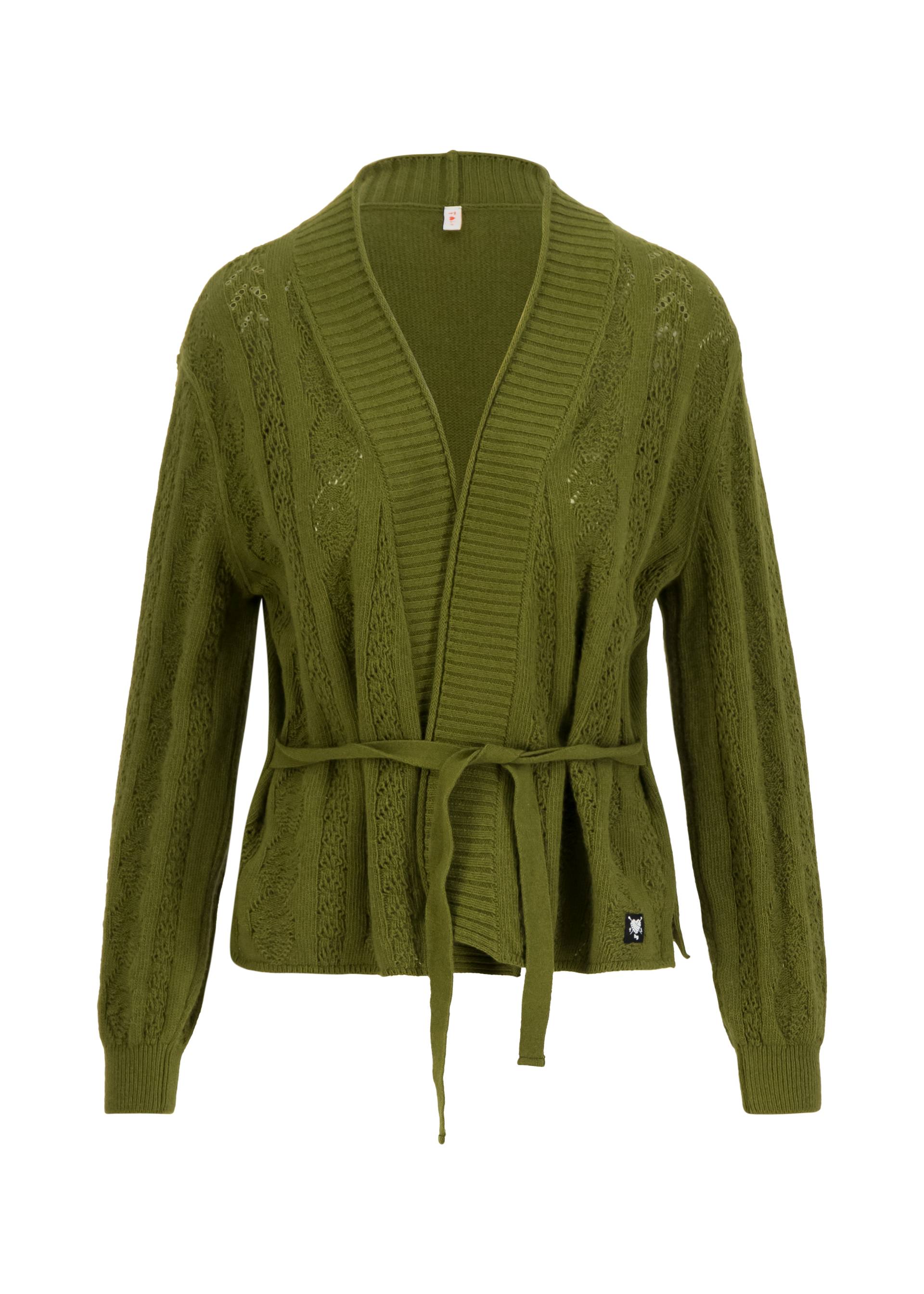 % Blutsgeschwister Cardigan Fine Craft Cocoon - ente gut, alles gut grün